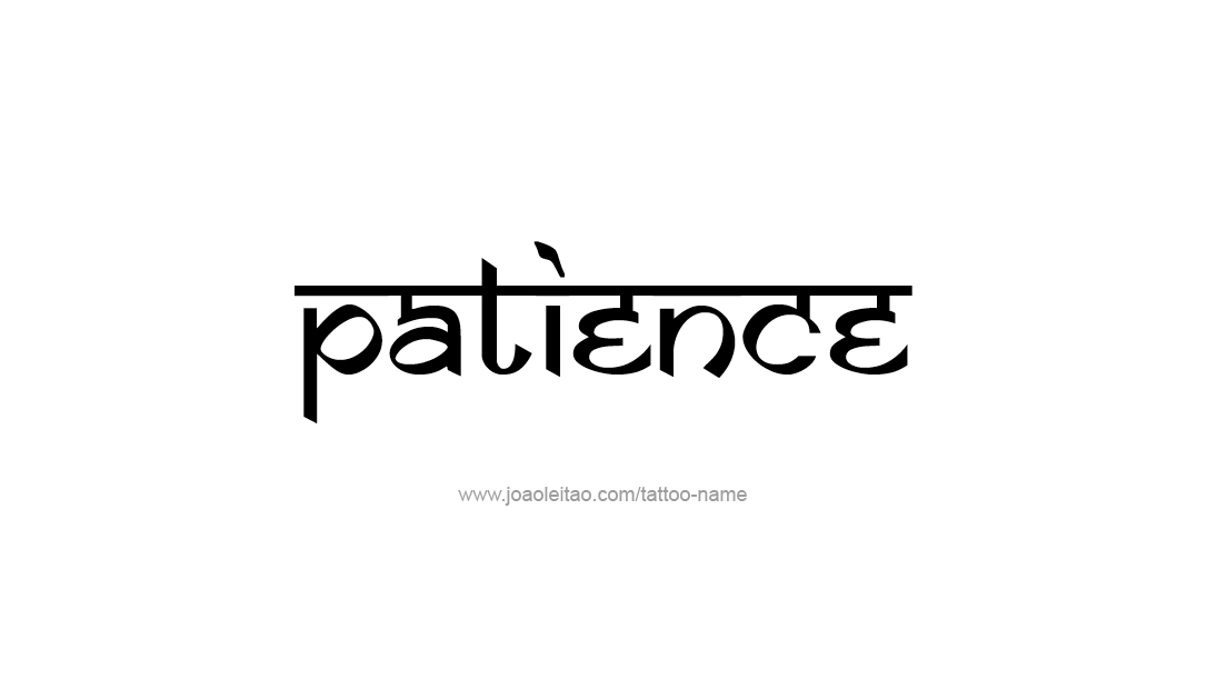 Patience Name Tattoo Designs