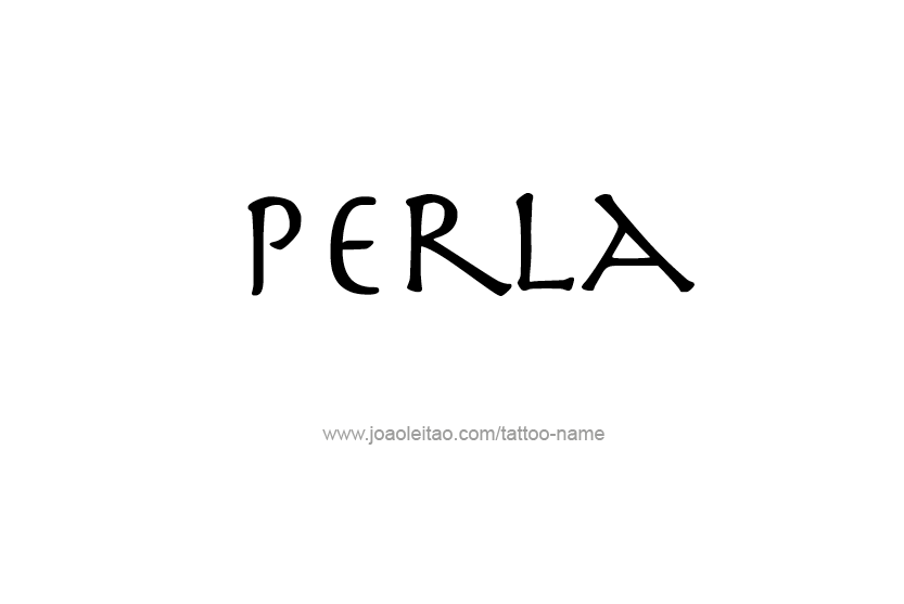 Tattoo Design Name Perla   