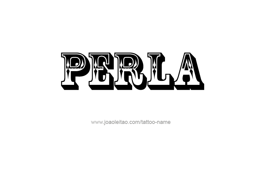 Tattoo Design Name Perla   