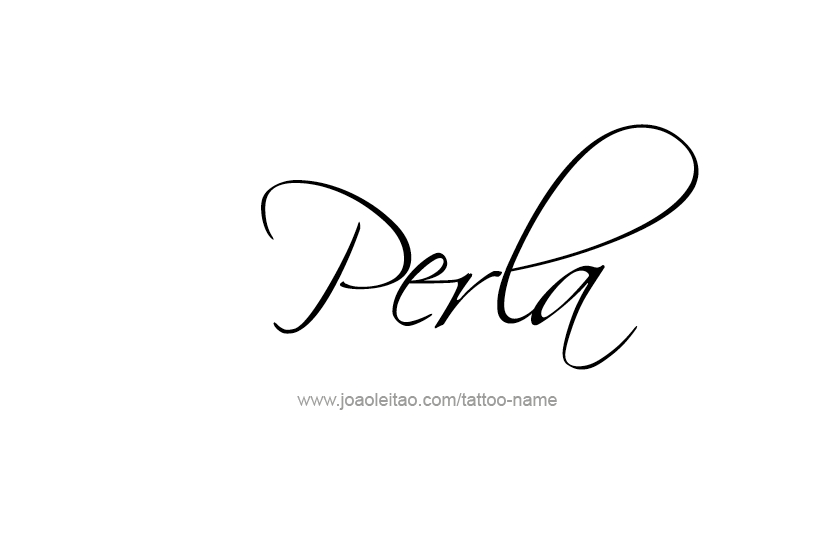 Tattoo Design Name Perla   