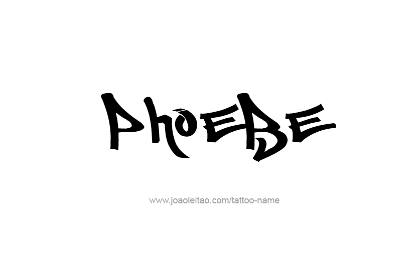 Phoebe Name Tattoo Designs