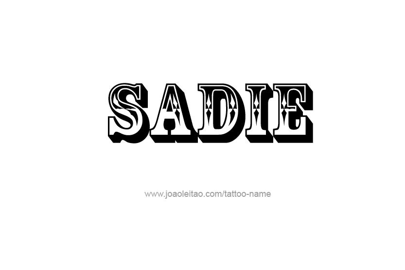 Sadie Name Tattoo Designs