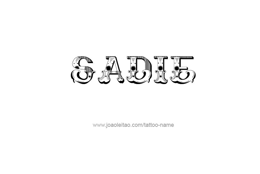 Tattoo Design Name Sadie  