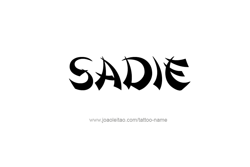 Tattoo Design Name Sadie