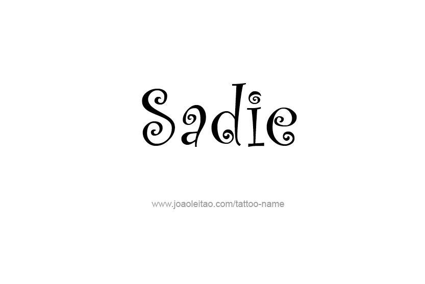 Tattoo Design Name Sadie  