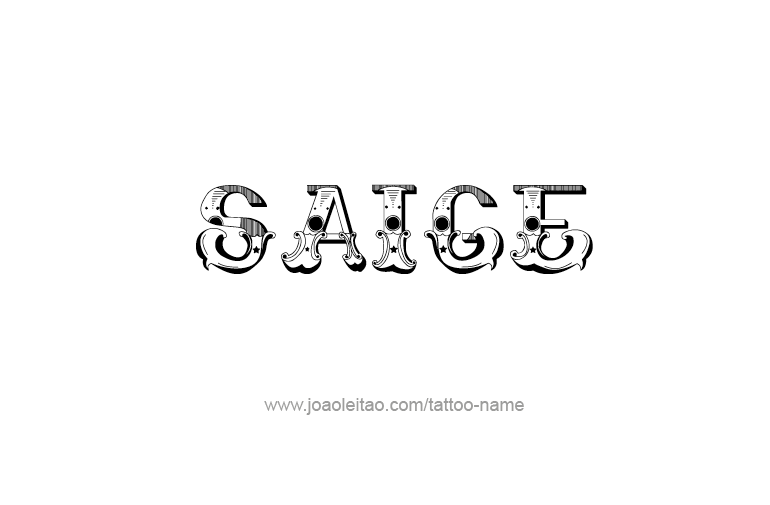 Tattoo Design Name Saige  