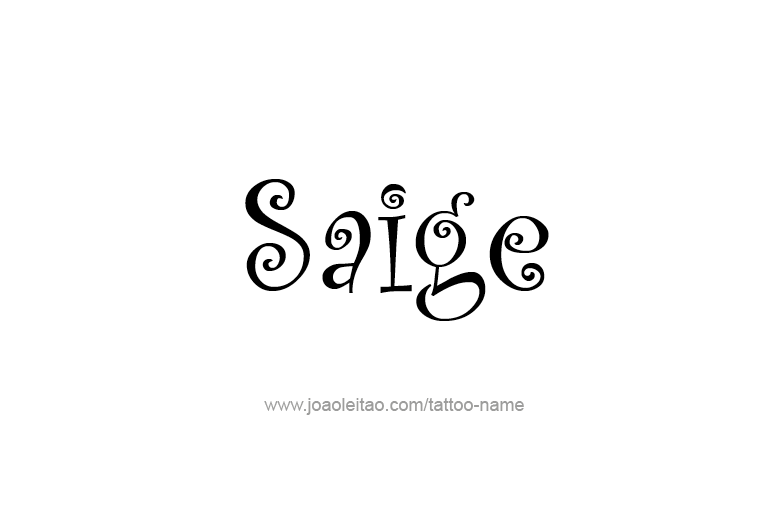 Tattoo Design Name Saige  