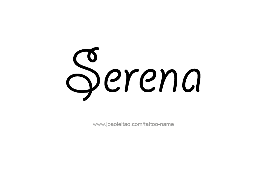 Tattoo Design Name Serena  