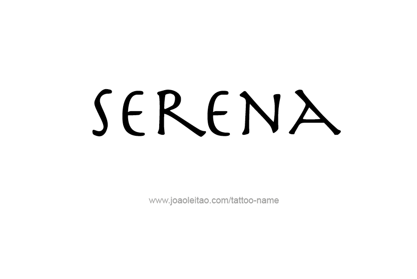 Tattoo Design Name Serena  