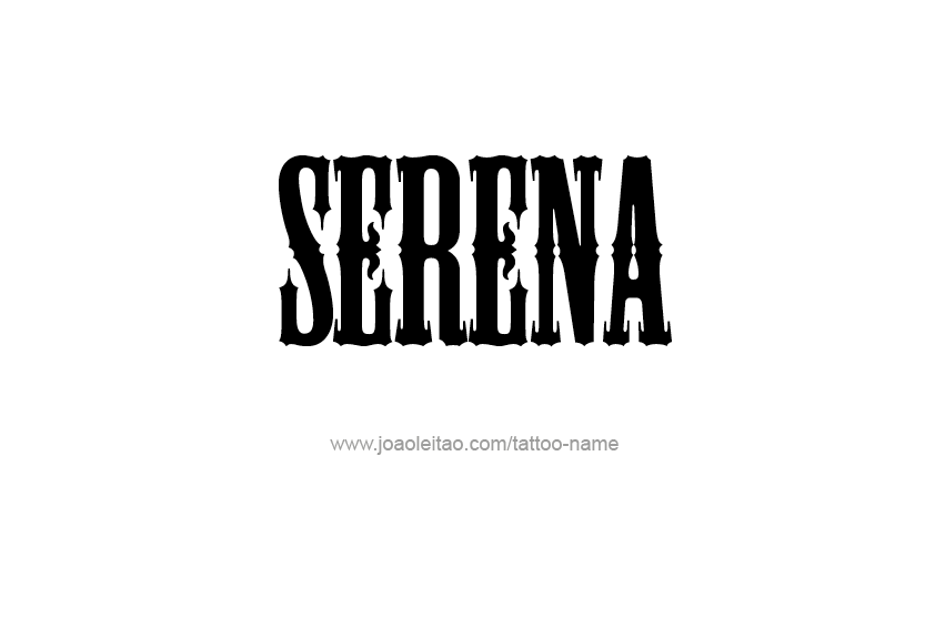 Tattoo Design Name Serena  