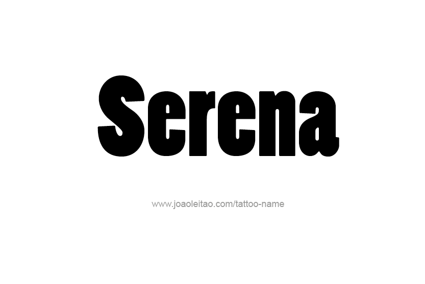 Tattoo Design Name Serena  