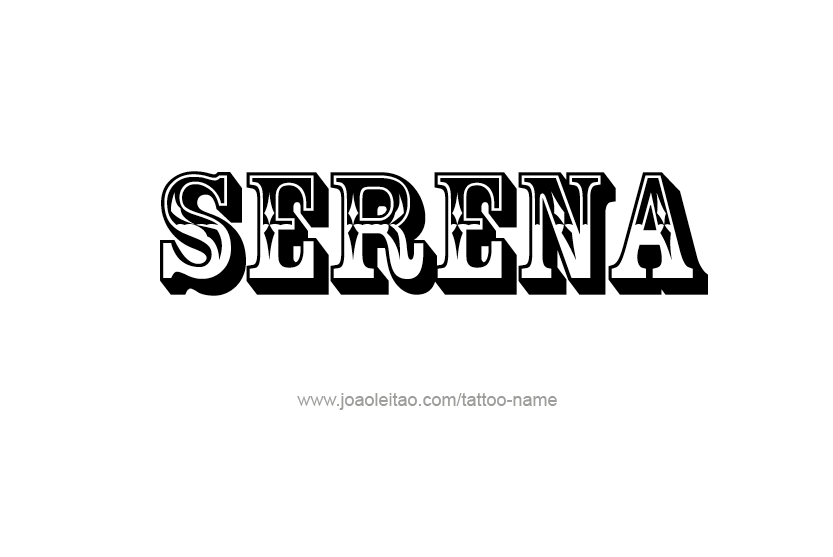 Tattoo Design Name Serena  