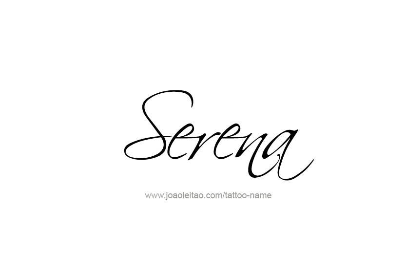 Tattoo Design Name Serena  