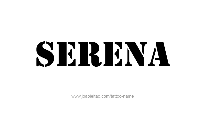 Tattoo Design Name Serena  