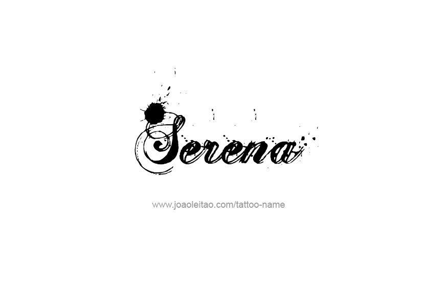 Serena Name Tattoo Designs