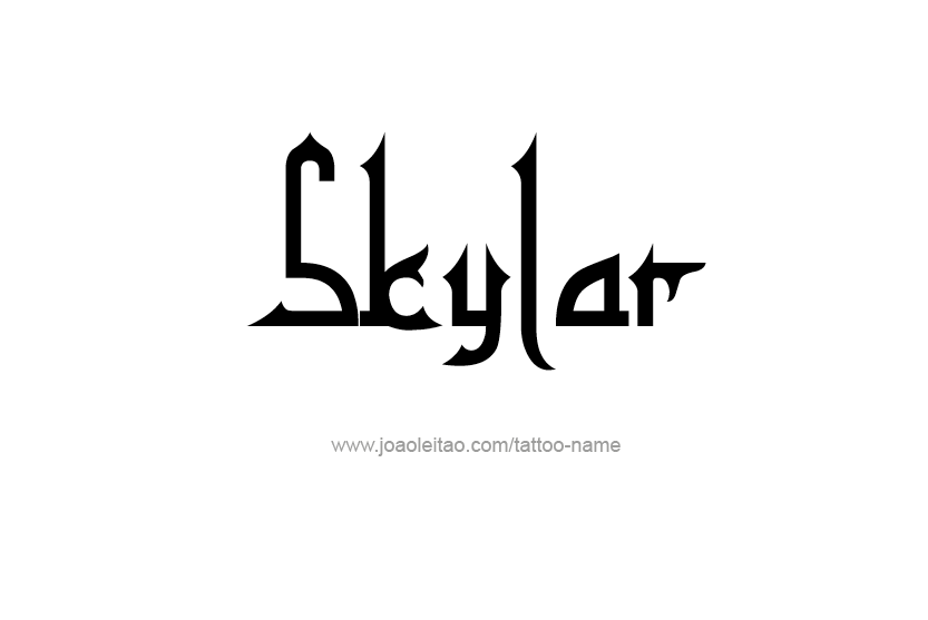 Skylar Name Tattoo Designs