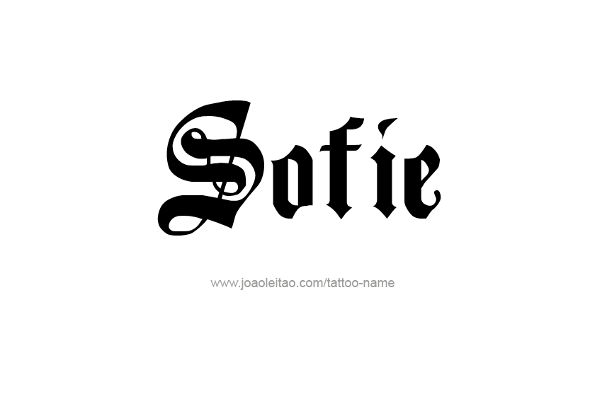 Sofie Name Tattoo Designs