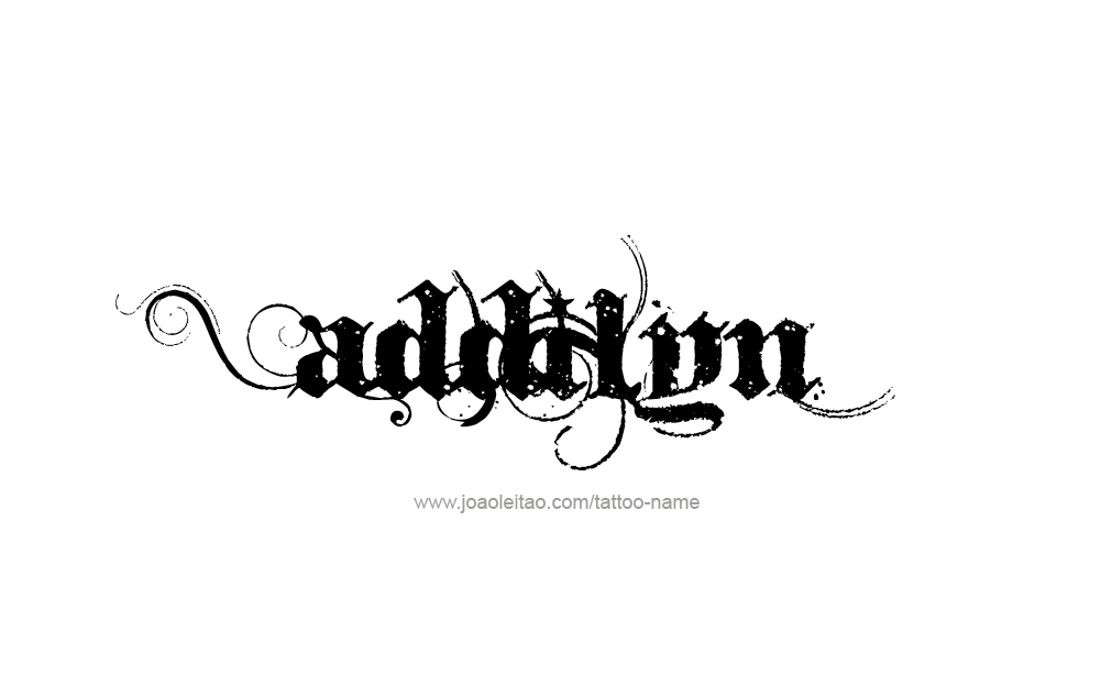 Tattoo Design  Name Addilyn   