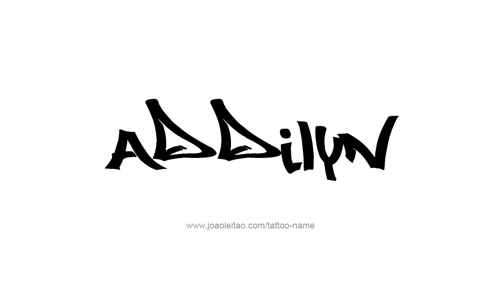 Tattoo Design  Name Addilyn   