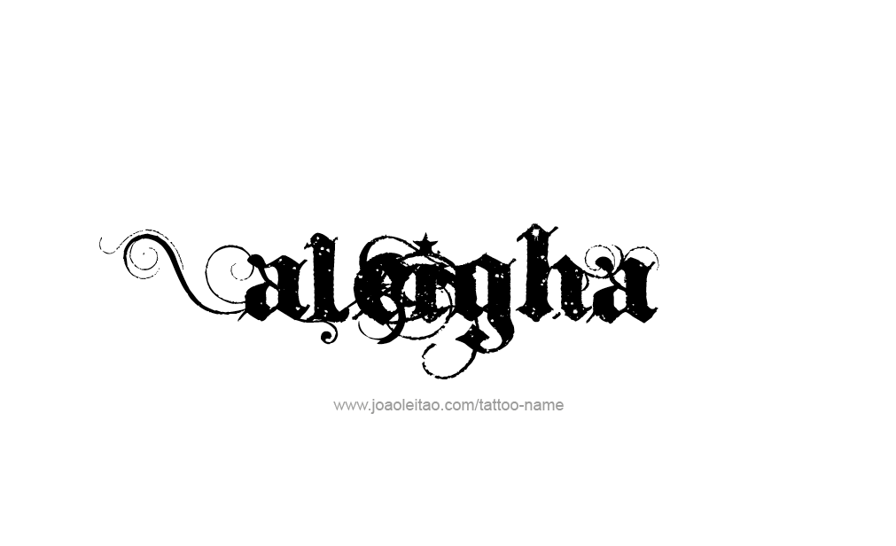 Aleigha Name Tattoo Designs