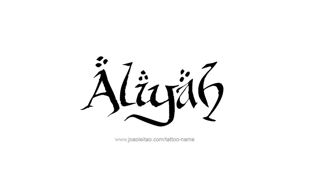 Aliyah Name Tattoo Designs