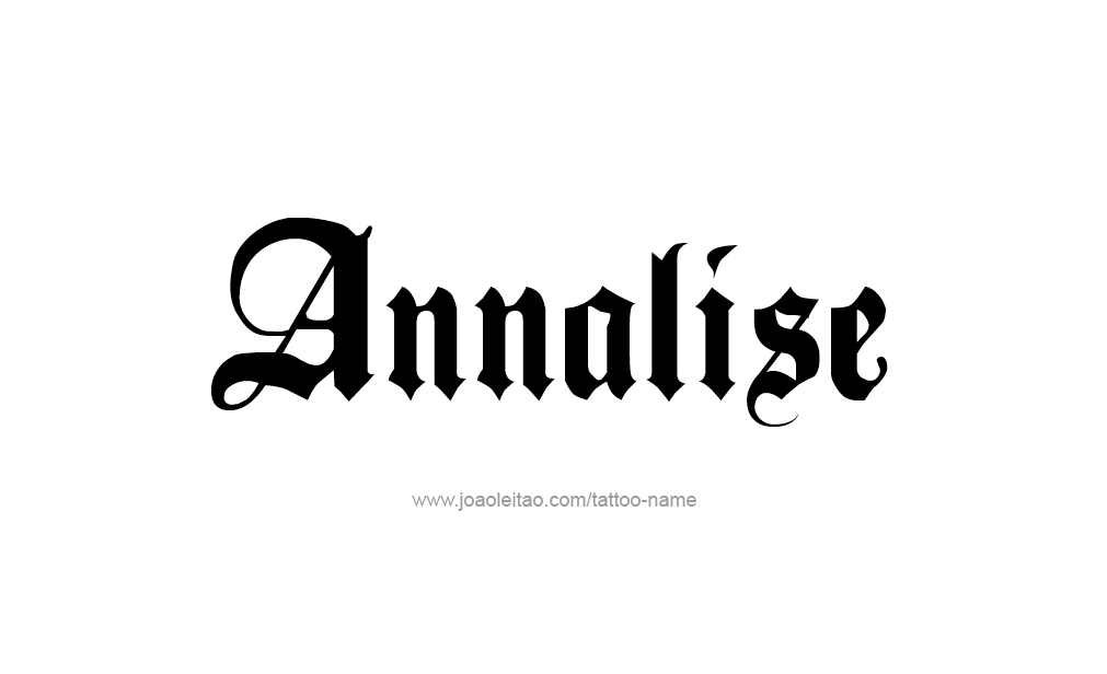 Annalise Name Tattoo Designs