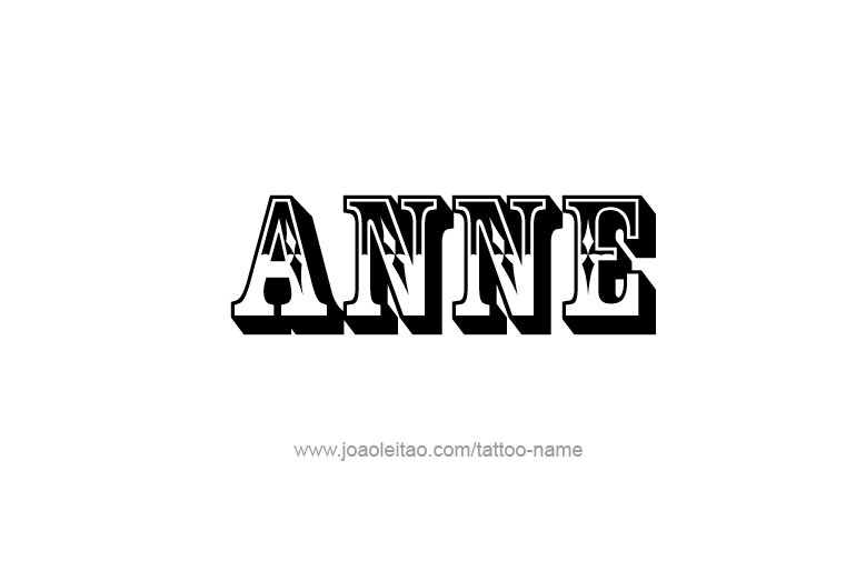 Tattoo Design  Name Anne   