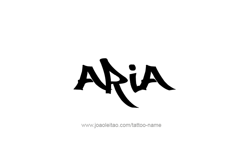 Tattoo Design  Name Aria   