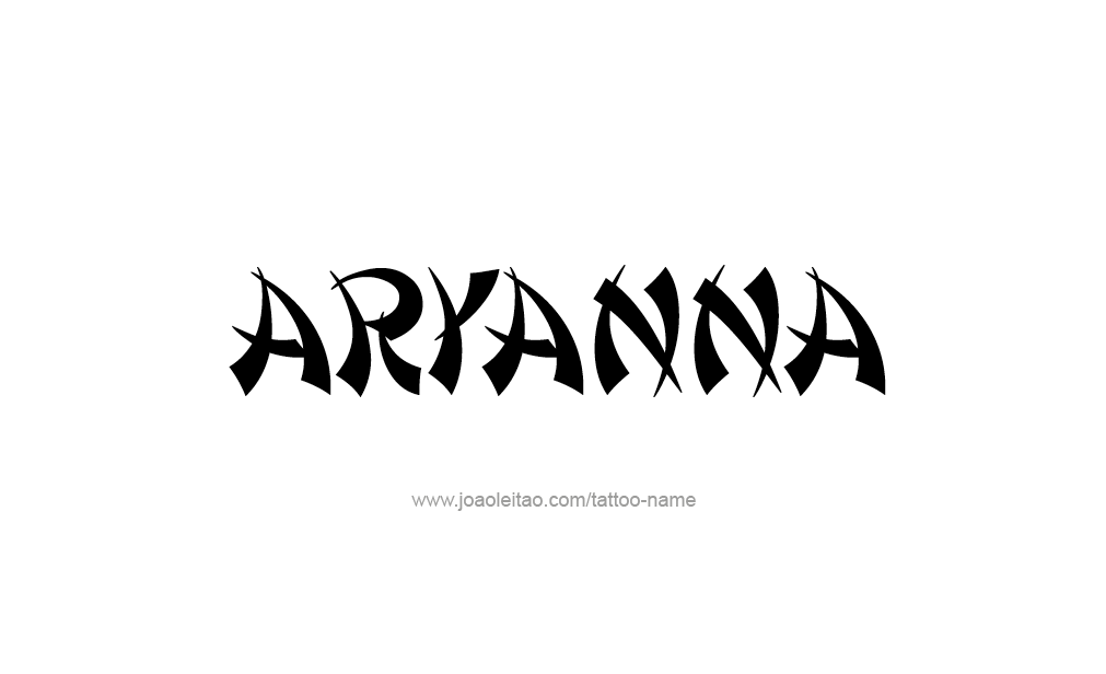Aryanna Name Tattoo Designs