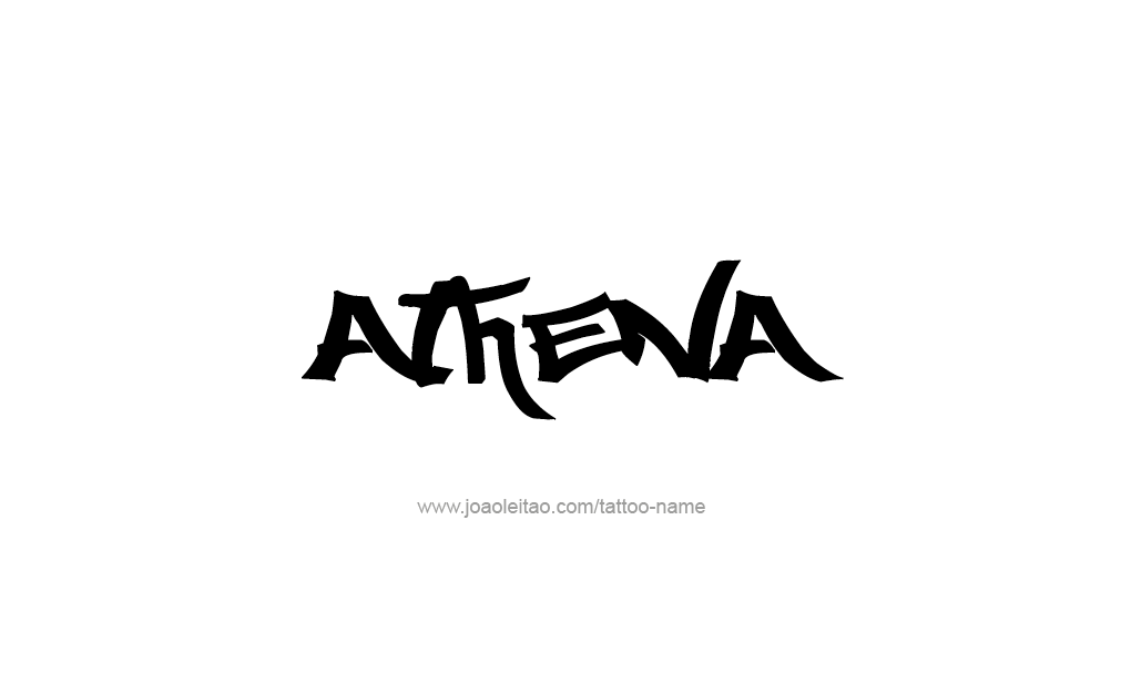 Tattoo Design  Name Athena  