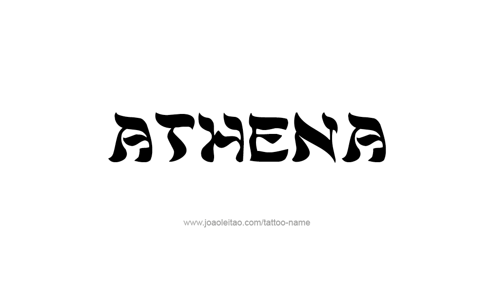 Tattoo Design  Name Athena  