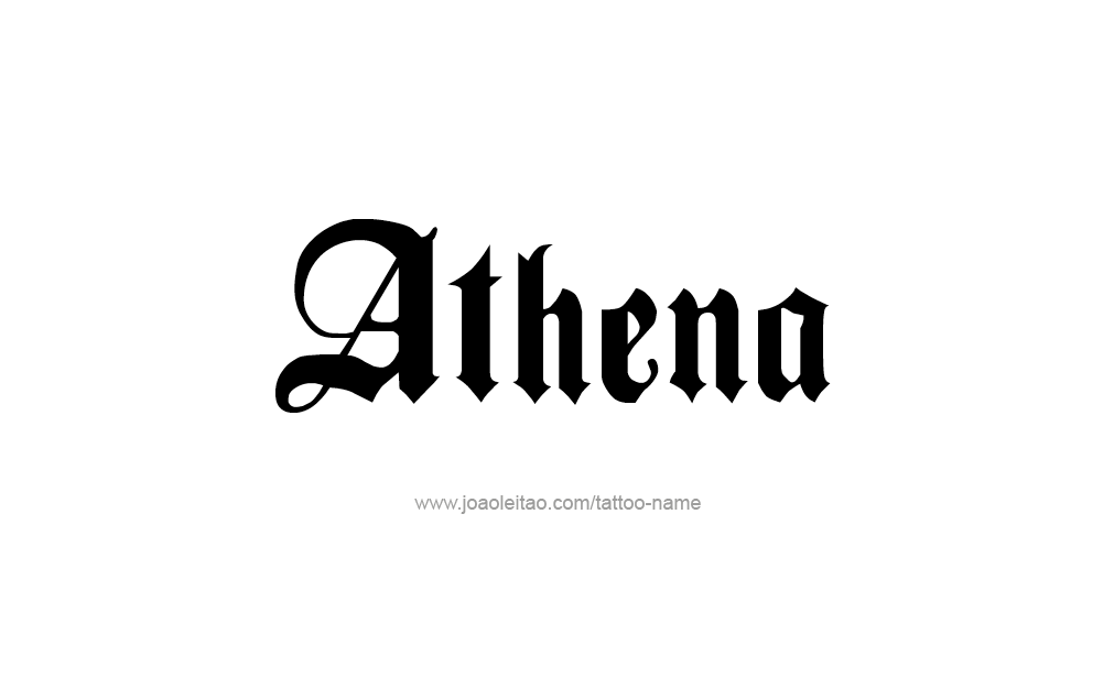 Tattoo Design  Name Athena  