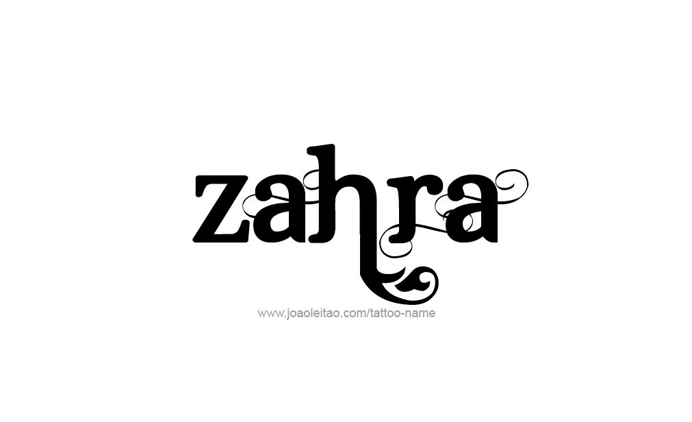 Zahra Name Tattoo Designs