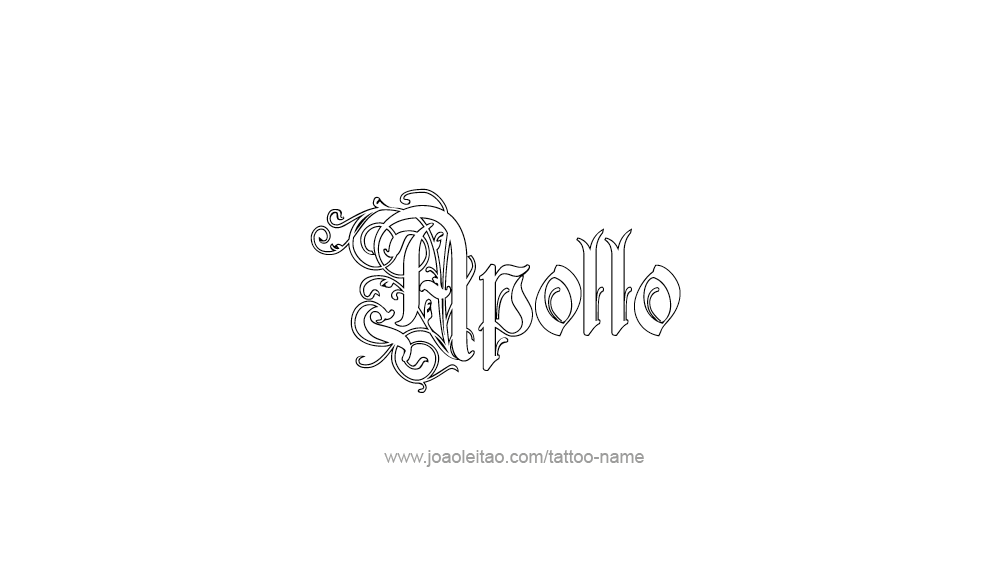 Apollo Name Tattoo Designs