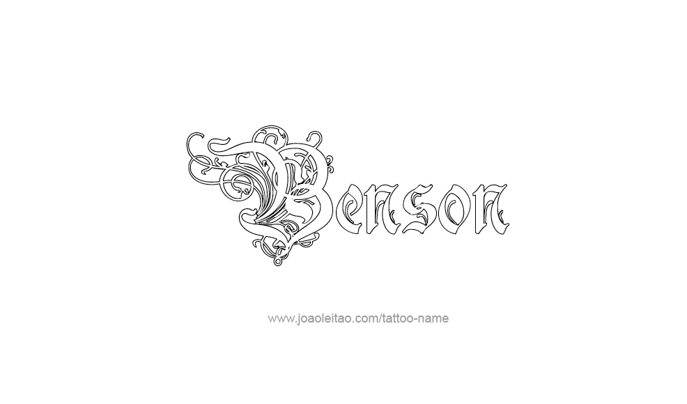 Tattoo Design  Name Benson   