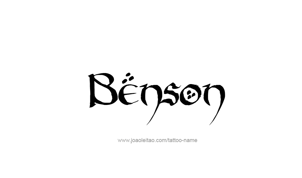 Tattoo Design  Name Benson   