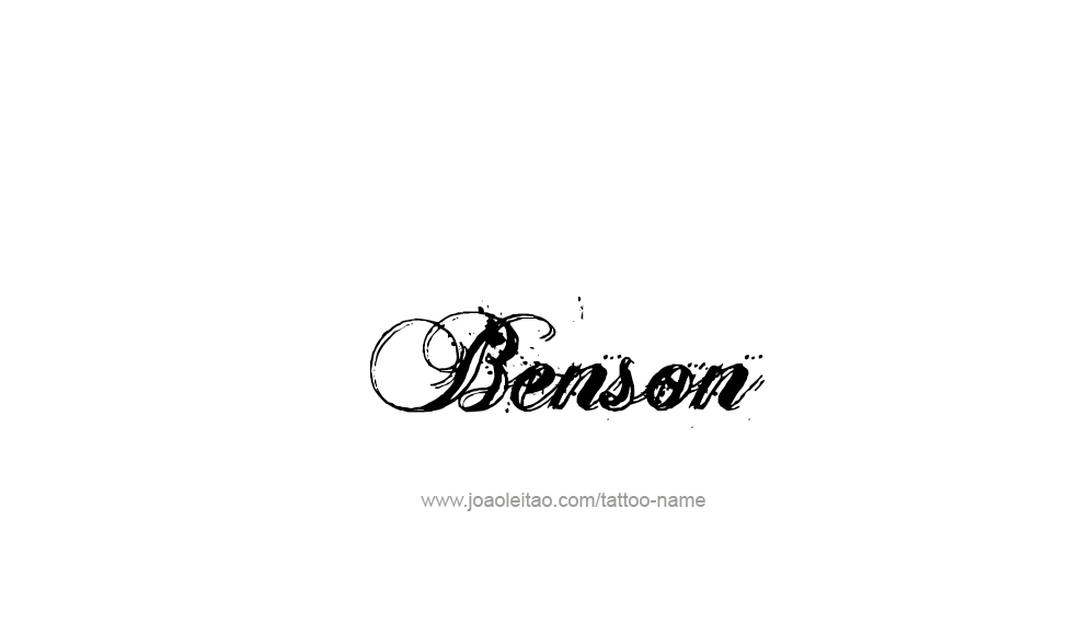 Tattoo Design  Name Benson   