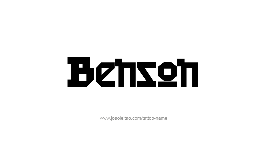 Tattoo Design  Name Benson   