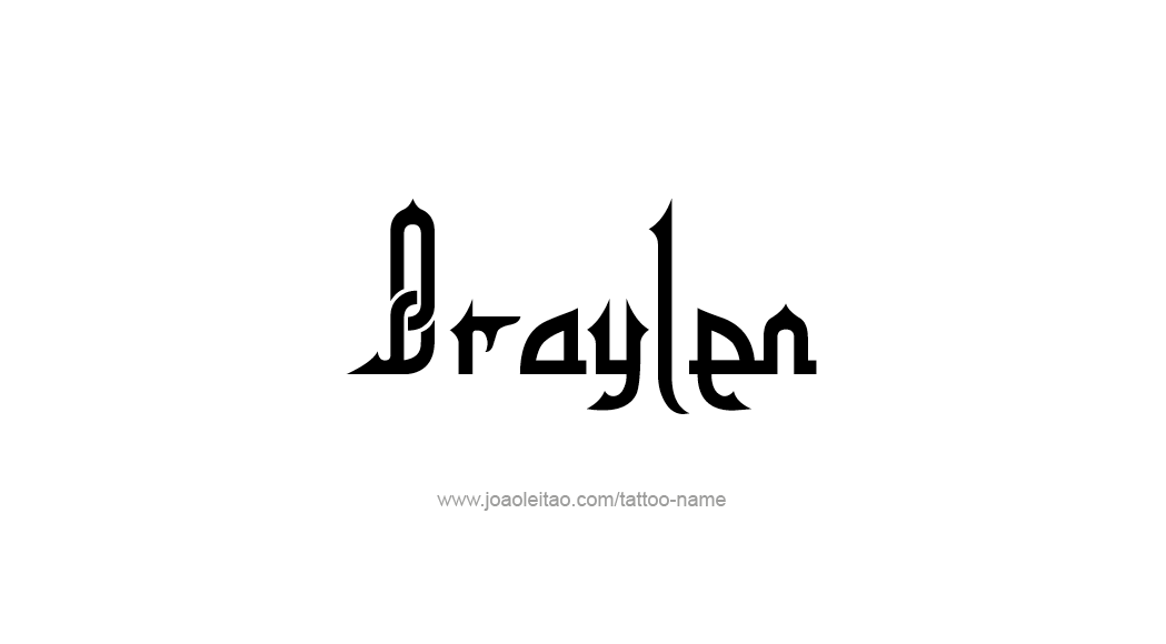 Braylen Name Tattoo Designs