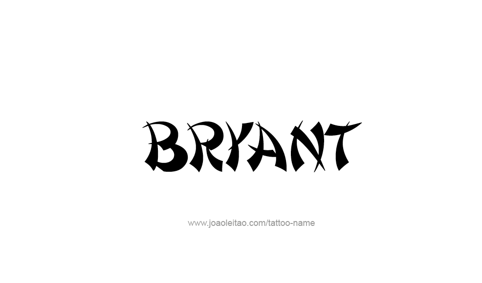 Bryant Name Tattoo Designs