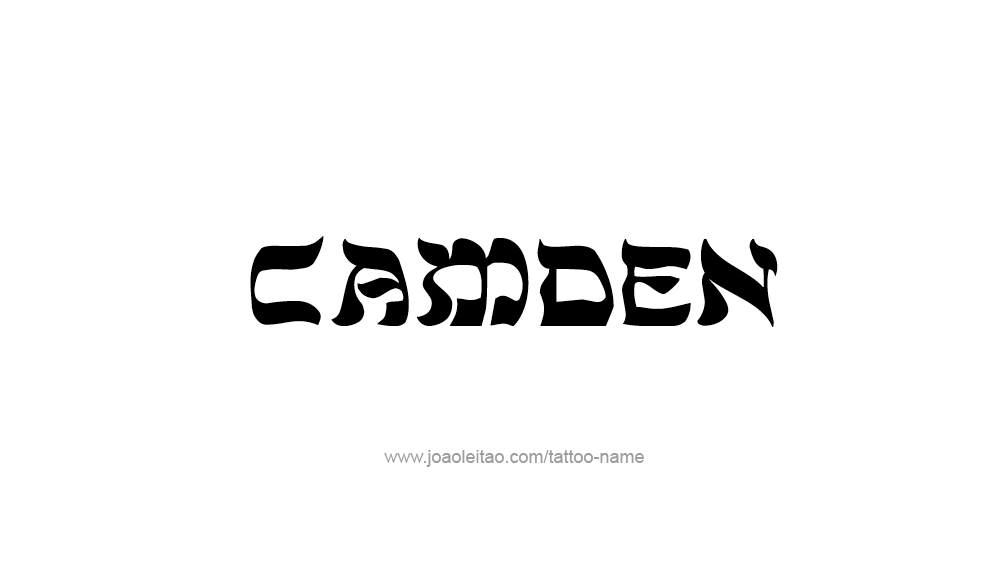Camden Name Tattoo Designs