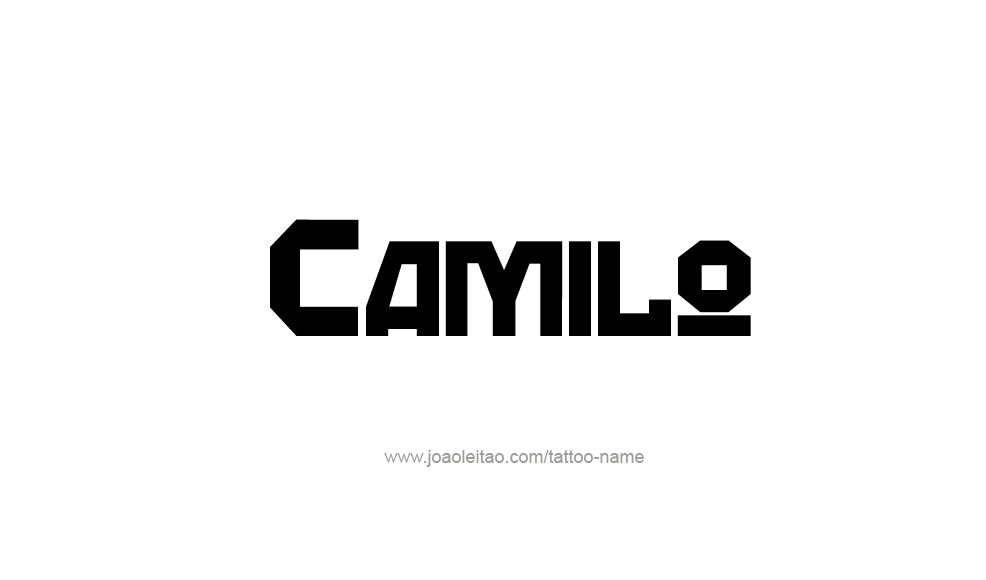 Tattoo Design  Name Camilo   