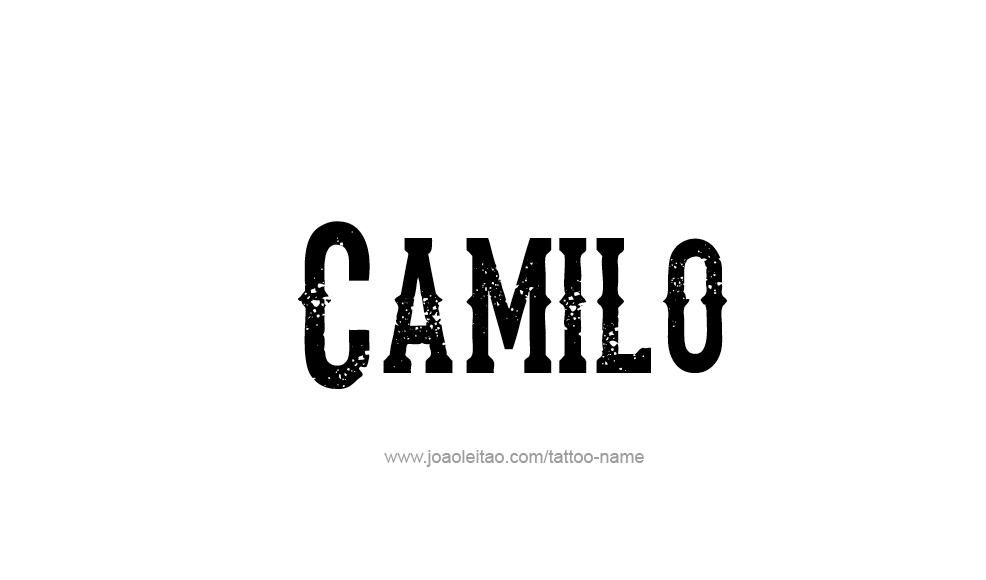 Tattoo Design  Name Camilo   