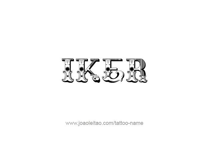 Tattoo Design  Name Iker   