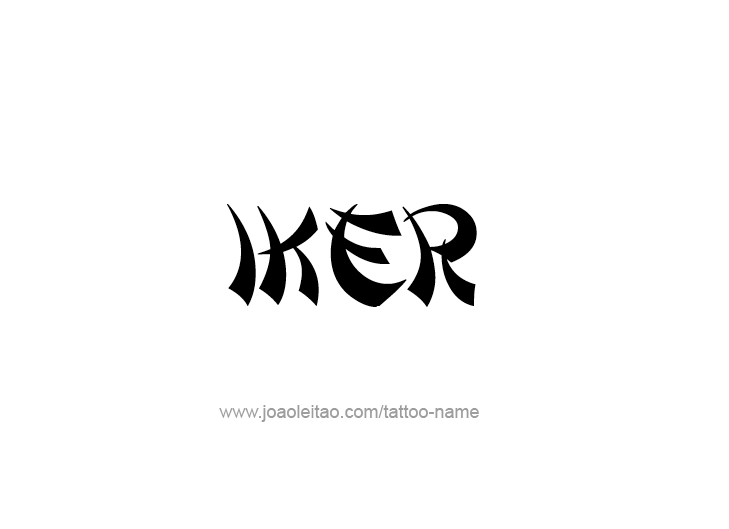 Tattoo Design  Name Iker