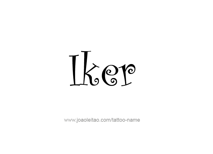 Tattoo Design  Name Iker   