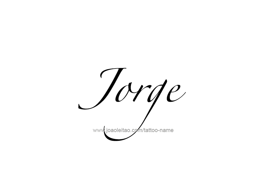 Jorge Name Tattoo Designs