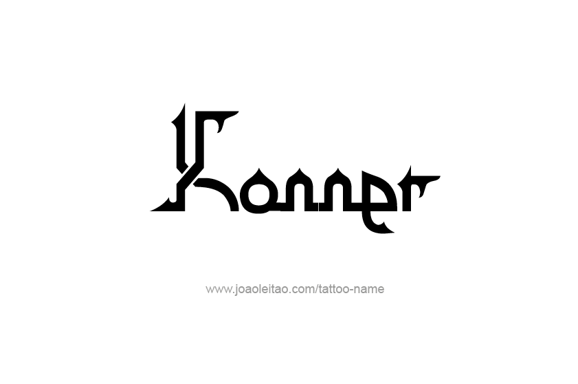 Konner Name Tattoo Designs