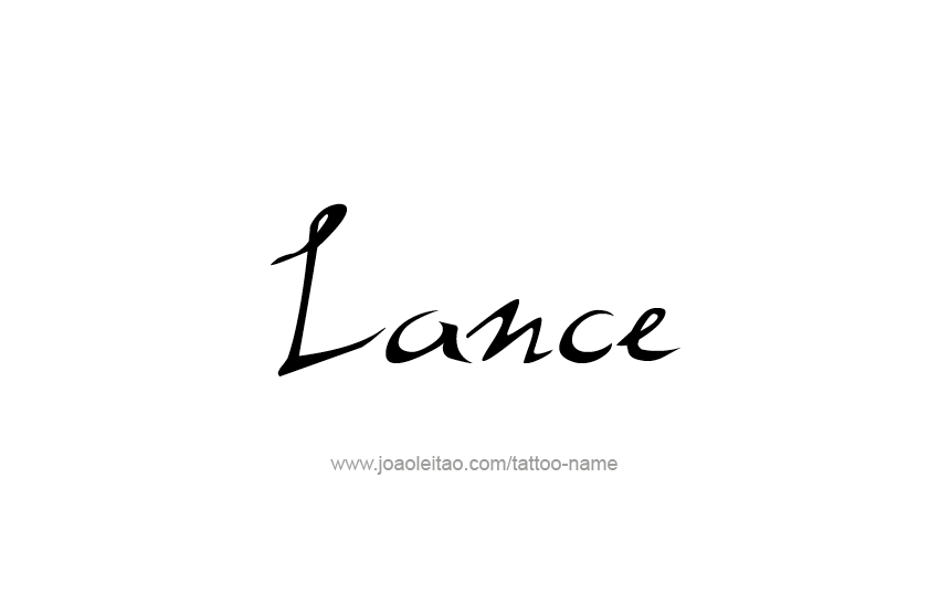 Lance Name Tattoo Designs