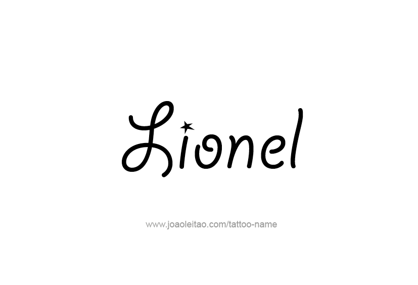 Tattoo Design  Name Lionel   